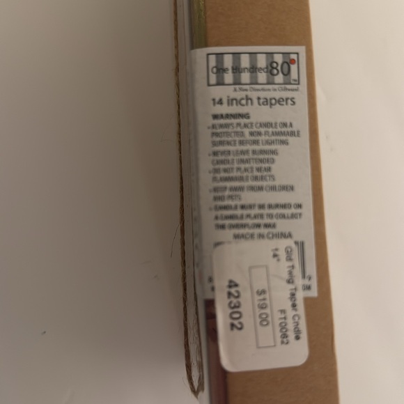 NIB Gold Twig Taper Candles 14 In By One Hundred 80 Degrees - Picture 6 of 6